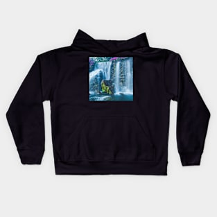 Waterfall landscape Kids Hoodie